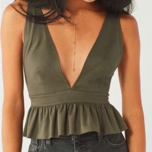 Plunge crop top